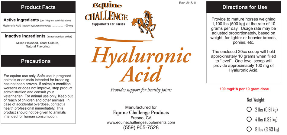 Hyaluronic Acid Label