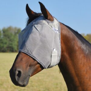 Cashel Crusader Standard Fly Mask No Ears or Nose, Gray, Horse