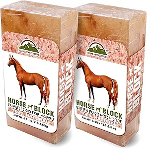 Licking Salt for Horse, 100% Pure Himalayan Pink Salt Chunks, 6 LBS, Animal Feed Salt Chunks, Horse Salt Licks, Natural Mineral Salt - Pack of 2