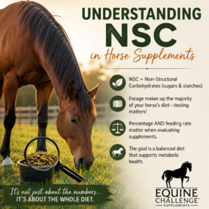 Understanding NSC in horse supplements for metabolic health